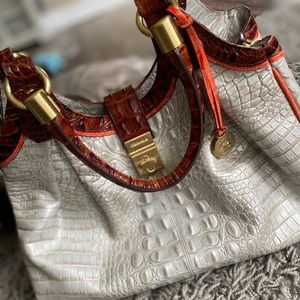 Brahmin Elisa seashell tri color bag